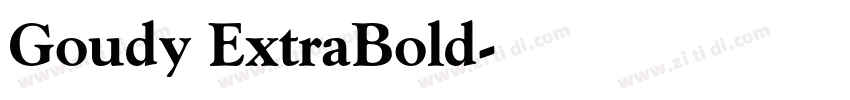 Goudy ExtraBold字体转换